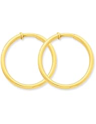 14k Yellow Gold Non-Pierced Hoop Earrings. Metal Wt- 5.19g