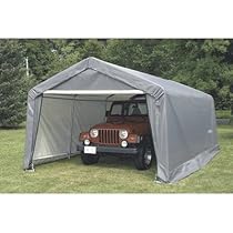 Hot Sale ShelterLogic 18Ft.W Peak Style Instant Garage - 32ft.L x 18ft.W x 10ft.H, Model# 80543