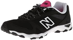 New Balance Women's WL661 Fashio Trail Running Shoe,Black/White/Pink,7.5 B US