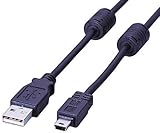 ELECOM tFCgRAtUSB2P[u USB(A)IX-USB(miniB)IX 0.3m ubN USB-M503BK