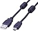 ELECOM �t�F���C�g�R�A�tUSB2�P�[�u�� USB(A)�I�X-USB(miniB)�I�X 0.3m �u���b�N USB-M503BK