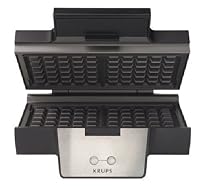 Krups FDK212 Waffle Maker, Black and Stainless Steel