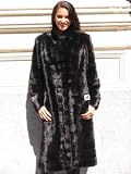 NEW BLACKGLAMA MINK FUR COAT sz8 #10759