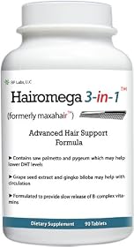 Hairomega 3-in-1 (was Maxahair) Dht-blocking, Nutrient Providing, Circulation Improving Hair Loss Supplement