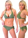 Sexy Green Belted Bikini Bottoms - MEDIUM