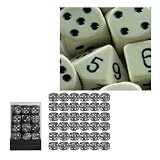 Eigenschaften Chessex 25800 / Chessex 25800 - Würfelset opaque elfenbein/schwarz, 36 6-seitige Würfel (12mm)