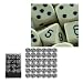 Chessex 25800 - Würfelset opaque elfenbein/schwarz, 36 6-seitige Würfel (12mm)