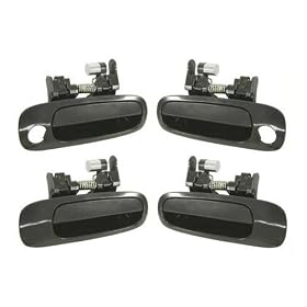 Motorking Toyota Corolla Black Non- Painted Replacement Set 4 Outside Door Handles