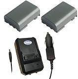 POWWER Brand 2 Pack 1700mAh Batteries + CB-2LT Charger for CANON NB-2LH S30 S40 S60 Canon EOS 400D SLR Trio Pack