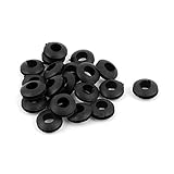 uxcell　配線グロメット　ガスケットリング　ケーブルプロテクター　内径6mm　ダブルサイド　ゴム　20個入り