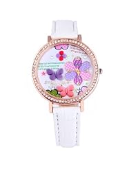 Lumramus Womens Clay Quartz Round Dial Wrist Watch Fashion White