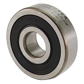17mm I.D., 40mm O.D., 12mm Wide, Two Seals, Metric Single Row Bearing for Electric Motors, SKF Deep Groove Ball Bearings (1 Each)