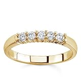18k Yellow Gold Five-Stone Diamond Band (G/VS2, 1/4 ct. tw.)
