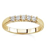 18k Yellow Gold Five-Stone Diamond Band (G/VS2, 1/4 ct. tw.)
