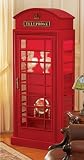 6ft British Collectible Telephone Booth Display Shelf