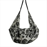 Murval English Rose Cotton Boubou Hobo (Black)