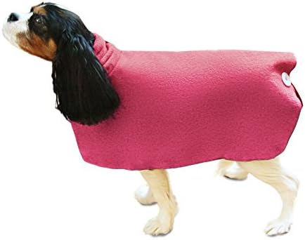 The Snuggly Dog Easy Slip on Moisture Absorbing Microfiber Dog Bath Towel Wears Like a Bathrobe. Limited Time Sale! The Soft, Fast Drying Dog Towel is a Bathing Grooming Accessory Must Have. XS Pink