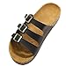 Women's Buckle Triple Straps Platform Footbed TRENDS SNJ Sandals