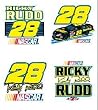 Ricky Rudd Temporary Tattoos - SET OF 6 - Sports Merchandise