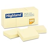 UPC 021200003257 product image for Highland 6539 Self-Stick Notes, 1-3/8-Inch by 1-7/8-Inch, Yellow, 100 Sheets per | upcitemdb.com
