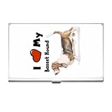 I Love My Basset Hound Business Card Holder Case