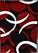 1062 Red Black 5'2x7'2 Area Rugs Carpet Modern Abstract New