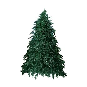 GKI Bethlehem Lighting 7-1/2-Foot PE/PVC Pre-Lit Christmas Tree with 700 Warm-White Frosted Mini LED Lights, Hunter Fir