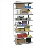 Hallowell A-5613-36 42- Wide Hi-Tech Open Type Adder Unit with 8 Shelves