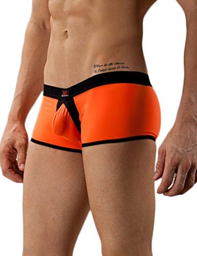 Senfloco Ultra Soft Sexy Men's Smooth Underwear Stretch Boxer Briefs Shorts