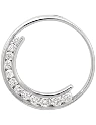 0.95 Carat (ctw) 14k White Gold Round Diamond Ladies Circle of Life Journey Pendant
