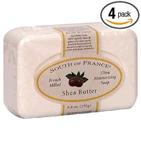 South Of France Shea Butter Bar, 8.8-Ounces Units (Pack of 4)
