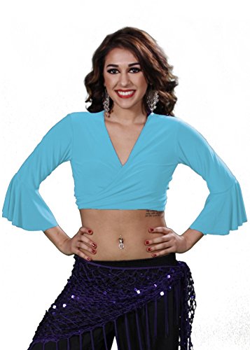 Lycra Stretchy Choli Top | Freidani Del Star - Sky - Medium/Large