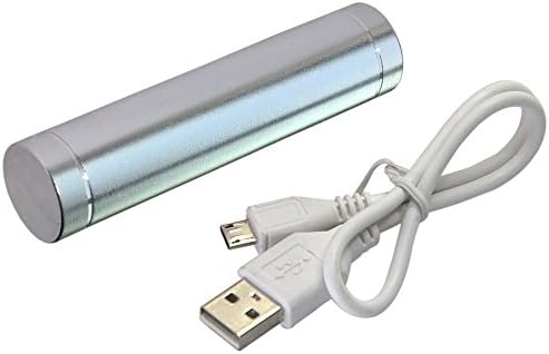 Mobix 2nd Gen Mini 2600mAh Lipstick-Sized Portable Charger External Battery Power Bank for iPhone, Samsung, HTC and More (Silver)