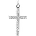 0.13Ct.T.W. Round Brilliant Cut Diamonds, 18Kt. White Gold. Diamond Cross Pendant
