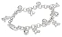 Sterling Silver "Huggs & Kisses" Charm Bracelet, 7.5"