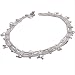 Womens Gifts Ankle Bracelets Silver Foot Jewelry Pair 10 inches (sanklt078)