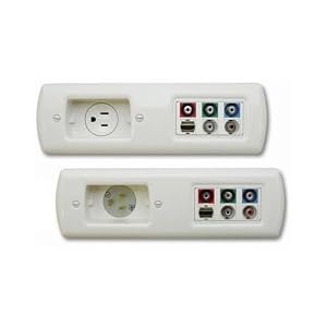 PowerBridge TS-CVAH-6 Total Solution Flat Panel In-Wall Cable Management Kit with AV and HDMI (White)