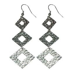 Winter Diamond Metal Duster Earrings (Metal Element)