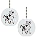 Set of 2 Cow Farm Animal Solid CERAMIC Fan Pulls