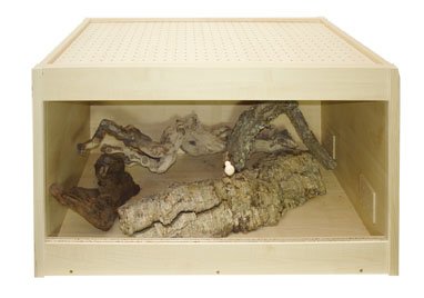 Elmato 10866 Holzterrarium, aus Ahorn-Platten, 2 Plexiglasscheiben