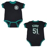 MLB Seattle Mariners Ichiro #51 Baby / Infant One-Piece Bodysuit / Romper / Onesie - Blue (Size: 18)