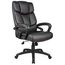 Boss B8701 Executive Leather Chair, Black