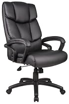 Boss B8701 Executive Leather Chair, Black