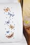 Janlynn Stamped Cross Stitch Kit, 20-Inch by 30-Inch, Beautiful Butterflies Pillowcase Pair
