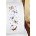 Janlynn Stamped Cross Stitch Kit, 20-Inch by 30-Inch, Beautiful Butterflies Pillowcase Pair