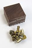 REAL SIMPLE...A HANDTOOLED HANDCRAFTED AGED BRASS SEXTANT WITH HARDWOOD BOX!!