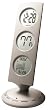 Bedol Three Tier World Time Clock/13 time zones/Silver