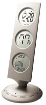 Bedol Three Tier World Time Clock/13 time zones/Silver