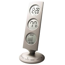 Bedol Three Tier World Time Clock 13 time zones Silver by Bedol
