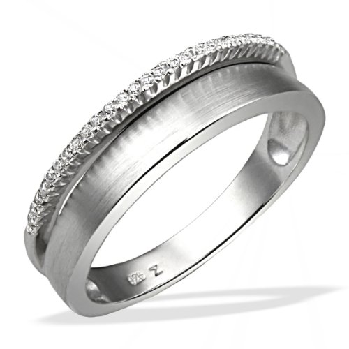 Goldmaid Damen-Ring 925 Sterlingsilber 27 Zirkonia 1 Linie Gr. 52 Pa R4398S52 Preisvergleich